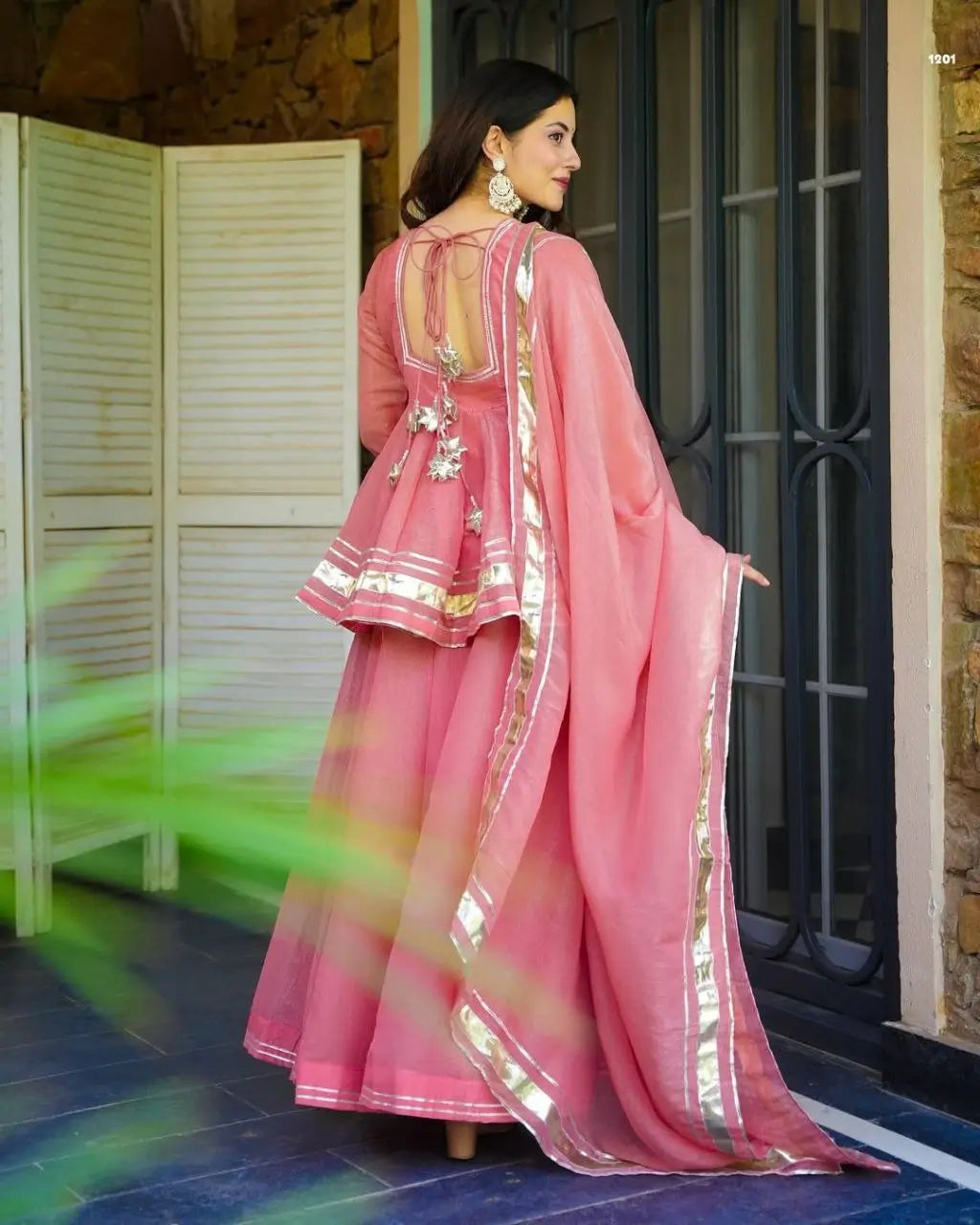 Shimmer Crunchy Crush Kurta Palazzo Set with Dupatta