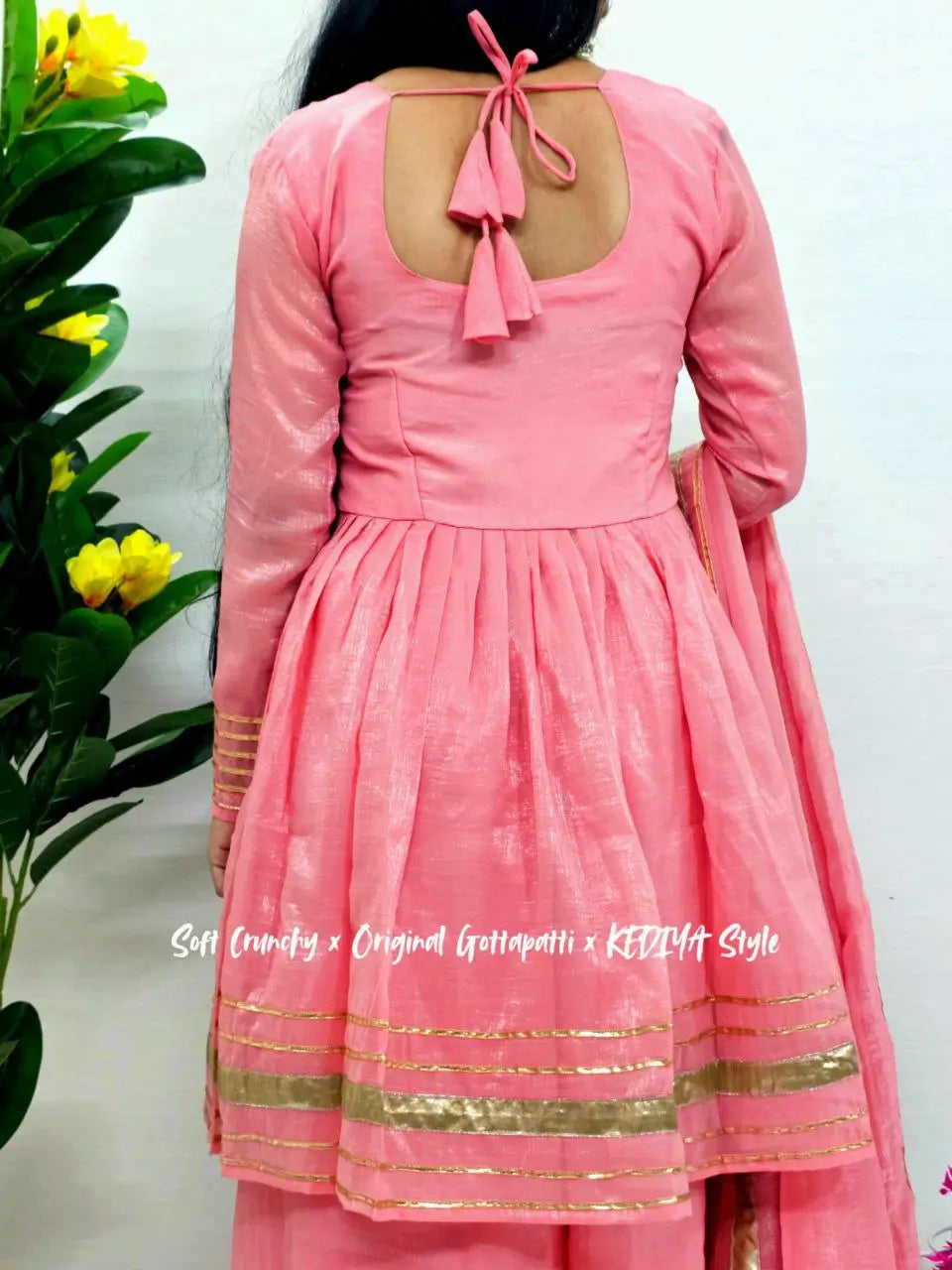 Shimmer Crunchy Crush Kurta Palazzo Set with Dupatta