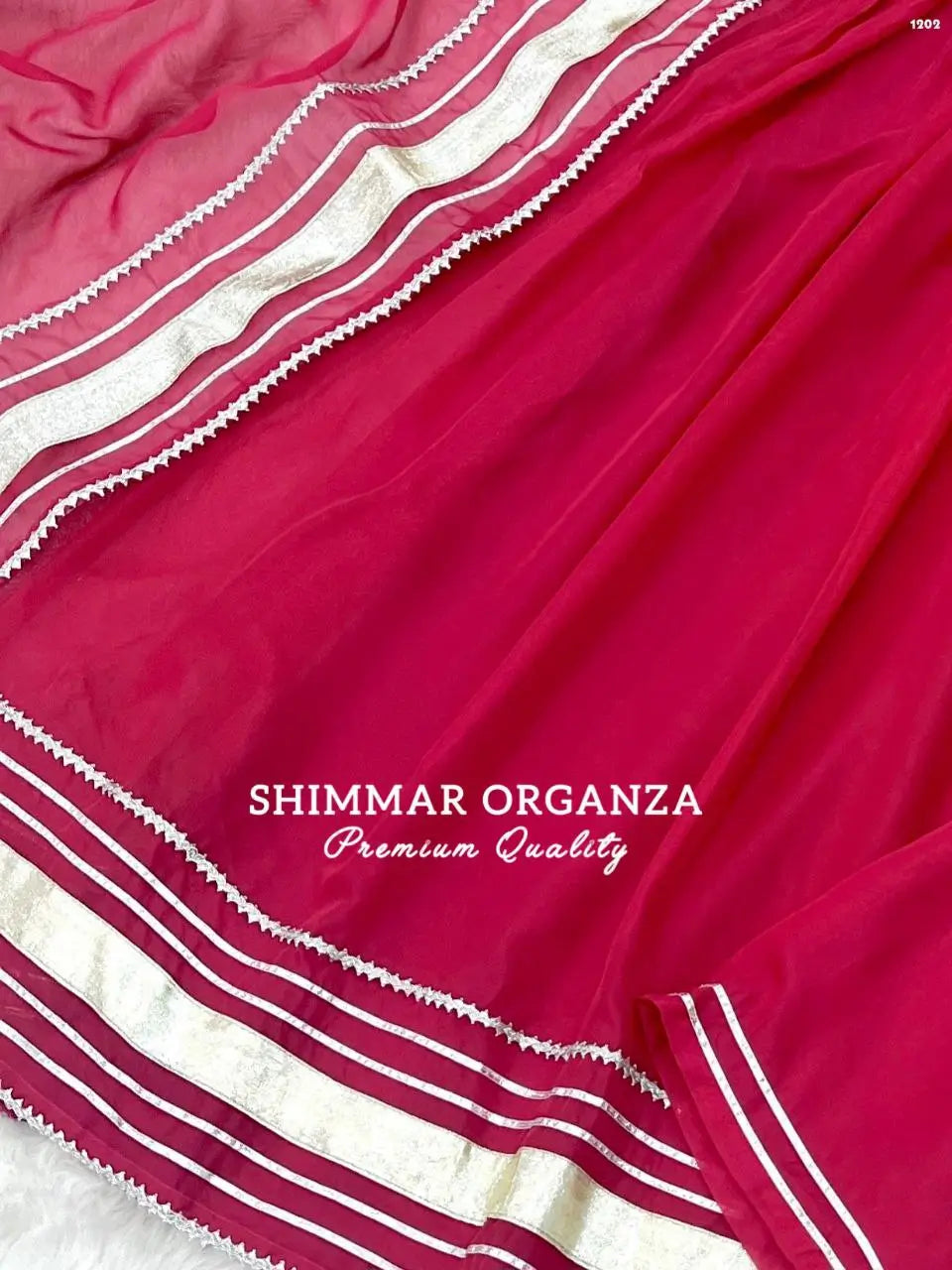 Shimmer Organza Kurta Palazzo Set with Dupatta