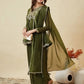 Shimmer Peplum Palazzo Suit