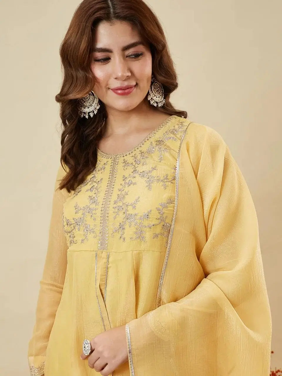 Shimmer Peplum Palazzo Suit