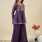 Shimmer Peplum Palazzo Suit