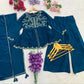 Shimmer Peplum Palazzo Suit