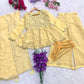 Shimmer Peplum Palazzo Suit