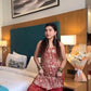 Shimmer Silk Embroidered Sharara Set with Dupatta