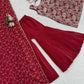 Shimmer Silk Embroidered Sharara Set with Dupatta