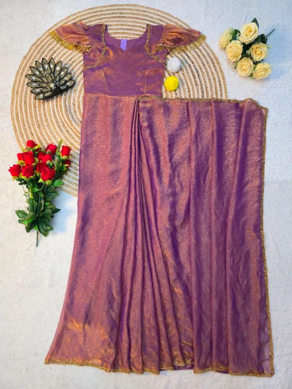 Shimmer Space Silk Gown