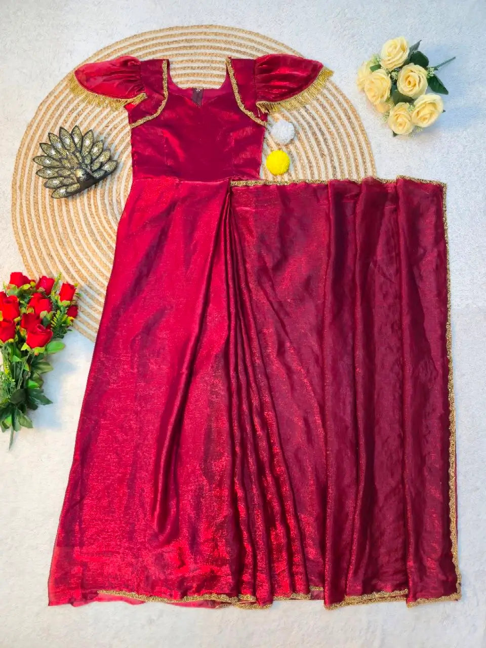Shimmer Space Silk Gown