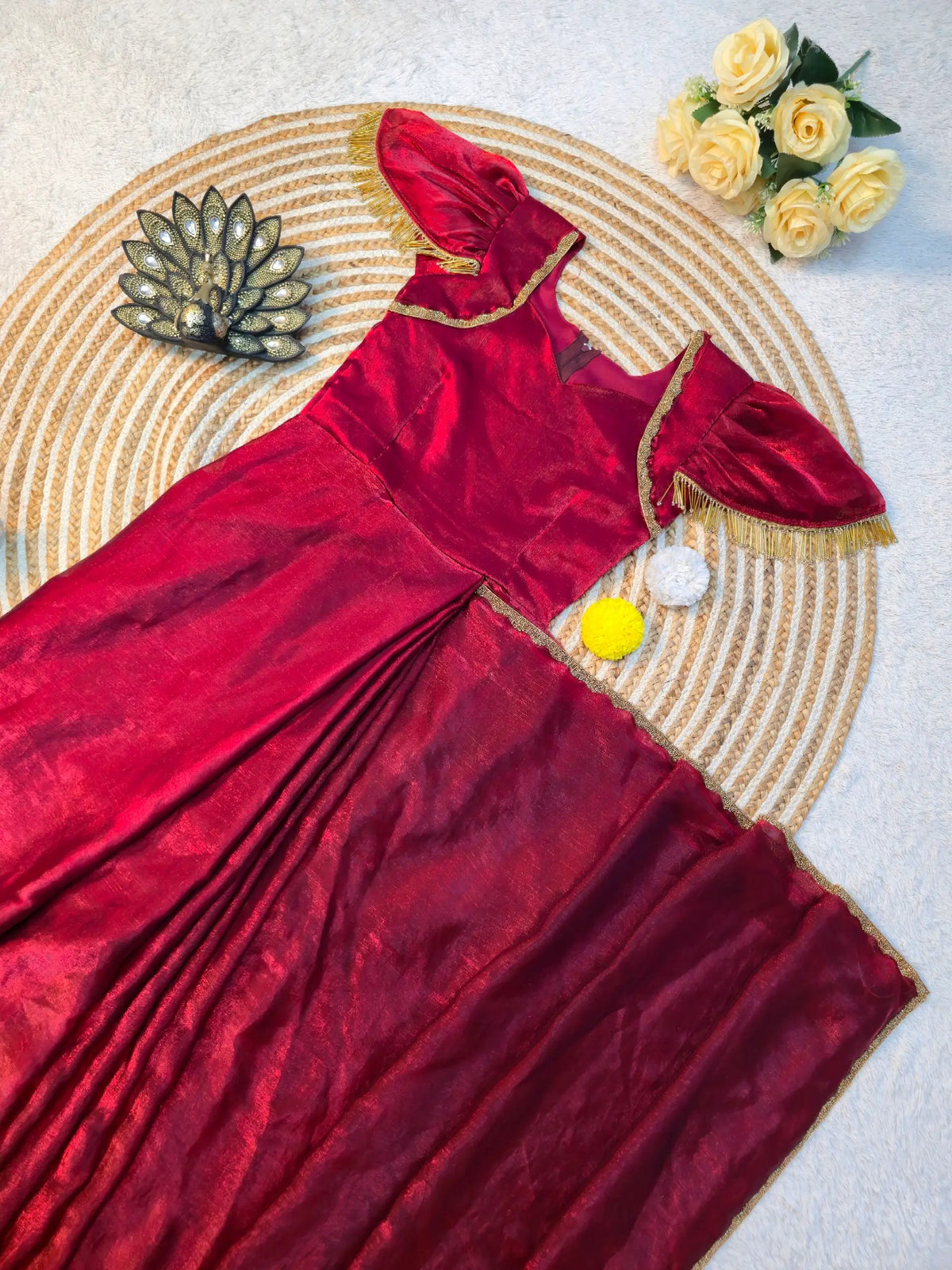 Shimmer Space Silk Gown