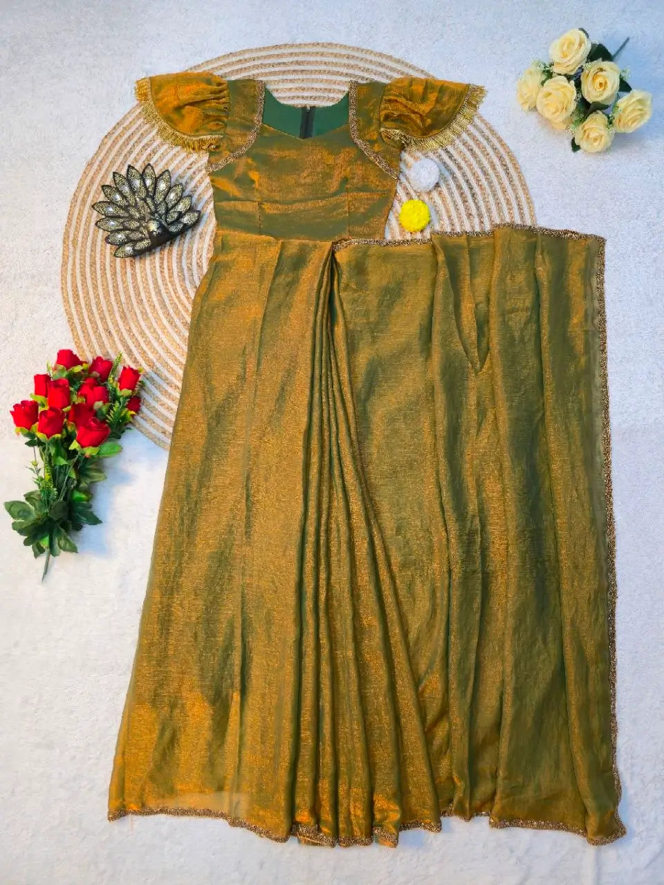 Shimmer Space Silk Gown