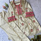Shop Cos Moss Co Ord Set with Real Mirror Sequence Work for Festive Casual Party Wear