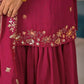 Shop Embroidered Sharara Suit Set with Vichitra Dupatta for Wedding Festive Party Wear