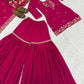 Shop Embroidered Sharara Suit Set with Vichitra Dupatta for Wedding Festive Party Wear
