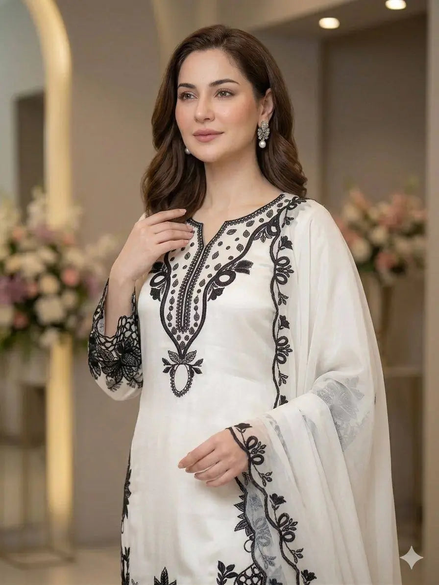 Shop Glass Roman Cut Work Farshi Salwar Suit with Organza Dupatta for Festive Party Wear