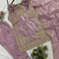 Shop Glass Roman Embroidered Palazzo Suit Set with Dupatta for Wedding Festive Party Wear