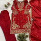 Shop Glass Roman Embroidered Palazzo Suit Set with Dupatta for Wedding Festive Party Wear