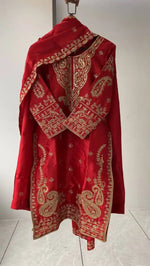 Shop Glass Roman Embroidered Palazzo Suit Set with Dupatta for Wedding Festive Party Wear