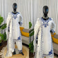 Shop Mull Chanderi Embroidered Farshi Salwar Suit with Dupatta for Festive Formal Casual Wear