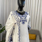 Shop Mull Chanderi Embroidered Farshi Salwar Suit with Dupatta for Festive Formal Casual Wear