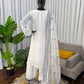 Shop Mull Chanderi Embroidered Farshi Salwar Suit with Dupatta for Festive Formal Casual Wear