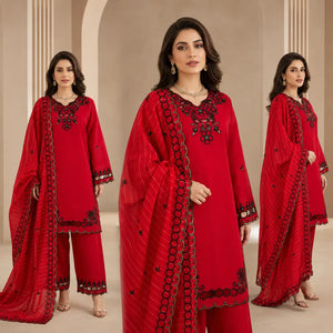 Shop Mull Chanderi Embroidered Farshi Salwar Suit with Dupatta for Festive Formal Casual Wear