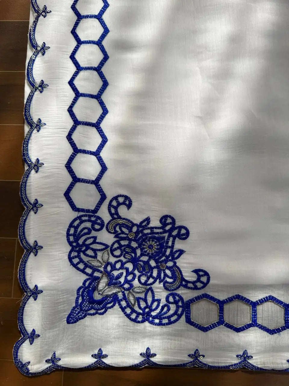 Shop Mull Chanderi Embroidered Farshi Salwar Suit with Dupatta for Festive Formal Casual Wear