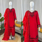Shop Mull Chanderi Embroidered Farshi Salwar Suit with Dupatta for Festive Formal Casual Wear