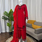 Shop Mull Chanderi Embroidered Farshi Salwar Suit with Dupatta for Festive Formal Casual Wear