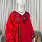 Shop Mull Chanderi Embroidered Farshi Salwar Suit with Dupatta for Festive Formal Casual Wear