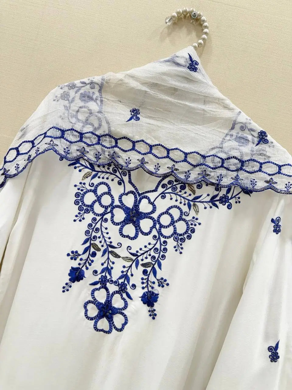 Shop Mull Chanderi Embroidered Farshi Salwar Suit with Dupatta for Festive Formal Casual Wear