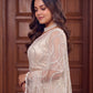 Shop Net Embroidered Saree with Beads Sequence Pearls Work for Wedding Party Festive Wear