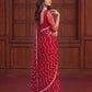 Shop Net Embroidered Saree with Beads Sequence Pearls Work for Wedding Party Festive Wear