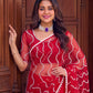 Shop Net Embroidered Saree with Beads Sequence Pearls Work for Wedding Party Festive Wear