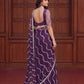 Shop Net Embroidered Saree with Beads Sequence Pearls Work for Wedding Party Festive Wear