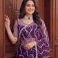 Shop Net Embroidered Saree with Beads Sequence Pearls Work for Wedding Party Festive Wear