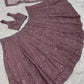 Chinon Silk Lehenga Set for Wedding and Reception Wear