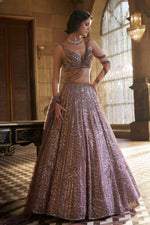 Chinon Silk Lehenga Set for Wedding and Reception Wear