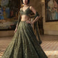 Chinon Silk Lehenga Set for Wedding and Reception Wear