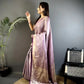 Silk Saree with Copper and Gold Zari Weaving