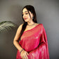 Silk Saree with Copper and Gold Zari Weaving