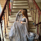 Silver Grace Embroidered Fandy Silk Anarkali Set for Festive and Wedding Wear
