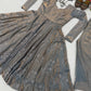 Silver Grace Embroidered Fandy Silk Anarkali Set for Festive and Wedding Wear