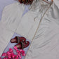 Silver Grey Pure Natural Crepe Farshi Palazzo Set with Hand Embroidery & Tassel Detailing