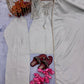Silver Grey Pure Natural Crepe Farshi Palazzo Set with Hand Embroidery & Tassel Detailing