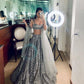 Silver Sequin Lehenga Set