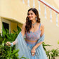 Sky Blossom Net Embroidered Zari Sequin Lehenga Set
