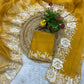 Sky Blue Pure Candy Crush Saree with White Floral Thread Embroidered Cutwork Border | Festive & Party Wear