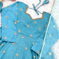Sky Blue Vichitra Silk Anarkali Set for Festive and Party Wear
