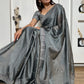 Slate Sequin Rangoli Silk Saree