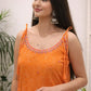 Sleeveless Printed Kurti Pant Set